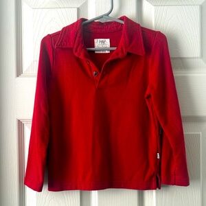 Little Sleepies Holiday Red Long Sleeve Polo Shirt